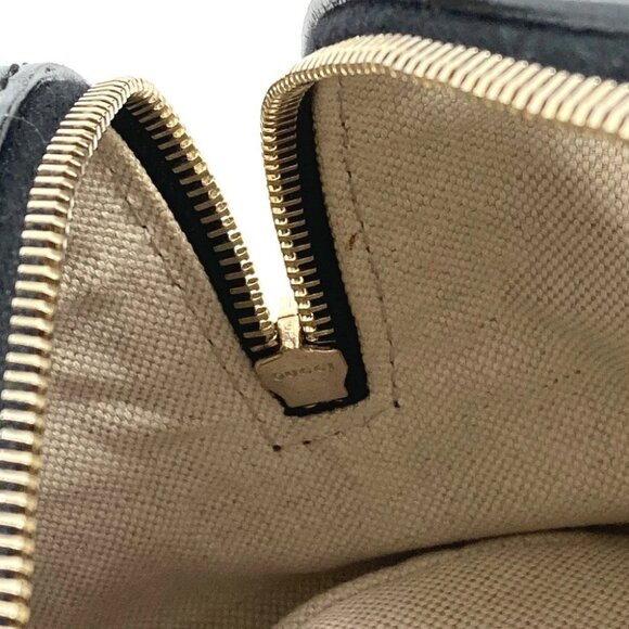 GUCCI Striped logo 2WAY Hand Bag Sherry Line Shoulder Bag Leather/Canvas Navy - Picture 12 of 13